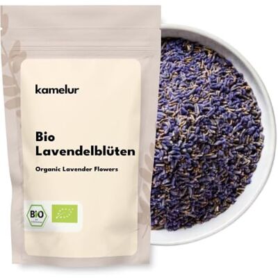 Kamelur 250g di fiori di lavanda BIO essiccati interi per tè aromatico alla lavanda biologica lavanda BIO essiccata e senza additivi lavanda BIO essiccata in confezione biodegradabile Kamelur 250g di fiori di lavanda BIO essiccati interi per tè aromatico alla lavanda biologica lavanda BIO essiccata e senza additivi lavanda BIO essiccata in confezione biodegradabile