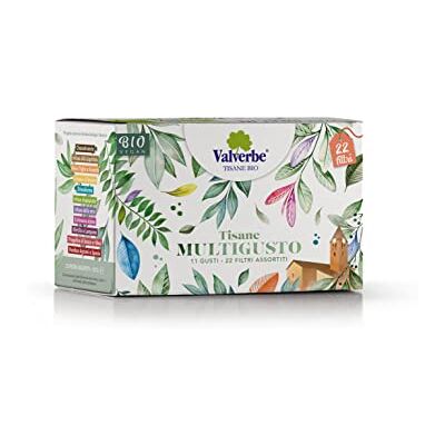 VALVERBE Tisana Multigusto Mini Assortiti Biologico 22 Filtri Pacco da 6 180 g VALVERBE Tisana Multigusto Mini Assortiti Biologico 22 Filtri Pacco da 6 180 g