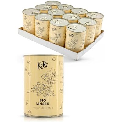 KoRo Lenticchie marroni bio in scatola 12 x 240 g KoRo Lenticchie marroni bio in scatola 12 x 240 g