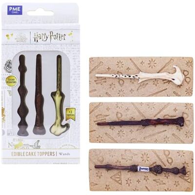 PME Harry Potter Set 3 Decorazioni in Zucchero edibili per cupcakes, Bacchette PME Harry Potter Set 3 Decorazioni in Zucchero edibili per cupcakes, Bacchette
