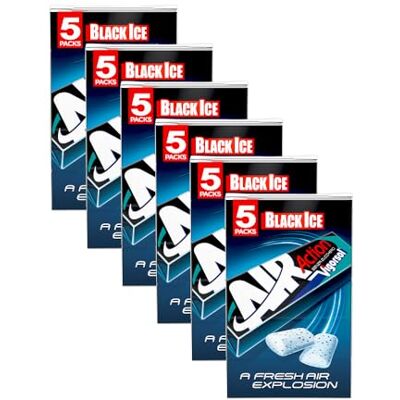 Vigorsol Air Action Black Ice, Chewing Gum, Gusto Liquirizia e Menta, Senza Zucchero, Senza Glutine, 6 Confezione da 5 Stick di Gomme da Masticare, Ideale per avere sempre la Scorta che ti serve Vigorsol Air Action Black Ice, Chewing Gum, Gusto Liquirizia e Menta, Senza Zucchero, Senza Glutine, 6 Confezione da 5 Stick di Gomme da Masticare, Ideale per avere sempre la Scorta che ti serve