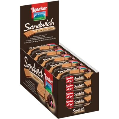 Loacker Biscotti Wafer Fondente Dark Confezione da 25 x 25 g Loacker Biscotti Wafer Fondente Dark Confezione da 25 x 25 g