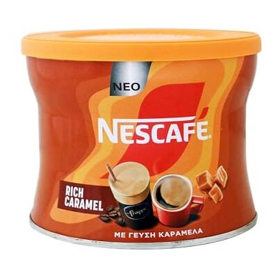 Nescafe Classic Instant Coffee RICCO CARAMELLO Frappe greco caldo/freddo 1 confezione da 100 g Nescafe Classic Instant Coffee RICCO CARAMELLO Frappe greco caldo/freddo 1 confezione da 100 g