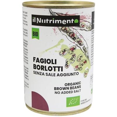 Probios Il Nutrimento Fagioli Borlotti al naturale fonte di Proteine Vegetali e Ricchi di Fibre Senza Glutine e Senza Sale Aggiunto 12 Confezioni da 400 g Probios Il Nutrimento Fagioli Borlotti al naturale fonte di Proteine Vegetali e Ricchi di Fibre Senza Glutine e Senza Sale Aggiunto 12 Confezioni da 400 g