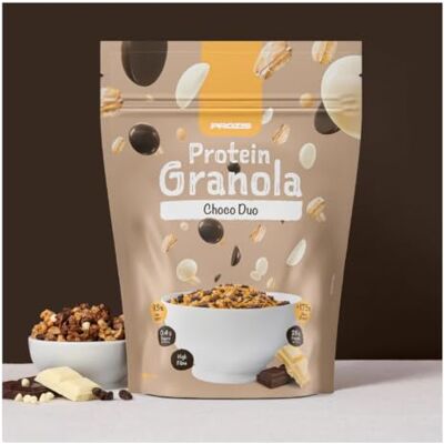 Prozis Protein Granola Choco Duo 275 g Alto Contenuto Proteico, Alto Contenuto di Fibre, Doppio Cioccolato, Basso Contenuto di Zuccheri, Colazione Proteica Prozis Protein Granola Choco Duo 275 g Alto Contenuto Proteico, Alto Contenuto di Fibre, Doppio Cioccolato, Basso Contenuto di Zuccheri, Colazione Proteica
