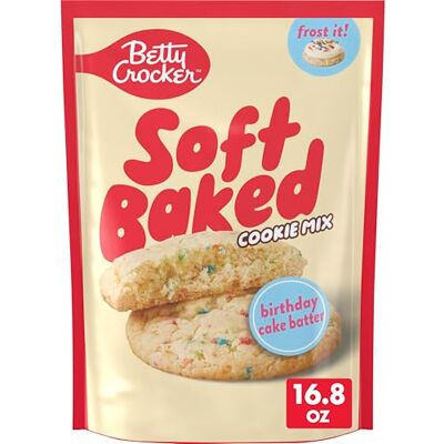 Betty Crocker Mix morbido per biscotti al forno, pastella per torta di compleanno aromatizzata, 500 ml Betty Crocker Mix morbido per biscotti al forno, pastella per torta di compleanno aromatizzata, 500 ml