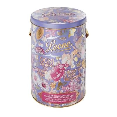 Pastiglie Leone Leone dal 1857 Uovo di Pasqua Cri Cri Uovo di Cioccolato al Latte 40% con Granella di Zucchero e Nocciole in Latta Regalo Con Sorpresa Senza Glutine 350g Pastiglie Leone Leone dal 1857 Uovo di Pasqua Cri Cri Uovo di Cioccolato al Latte 40% con Granella di Zucchero e Nocciole in Latta Regalo Con Sorpresa Senza Glutine 350g