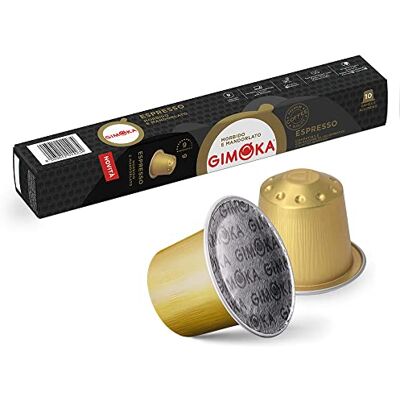 Gimoka Capsule in Alluminio, Compatibili Nespresso in tubo, Gusto Espresso Premium Coffee 100 Capsule Gimoka Capsule in Alluminio, Compatibili Nespresso in tubo, Gusto Espresso Premium Coffee 100 Capsule