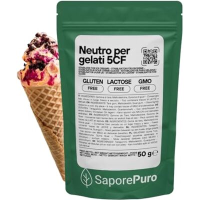 SaporePuro NEUTRO STABILIZZANTE per Gelati e Sorbetti 50 gr 250 gr 500 gr 1000 gr con gomma di tara e gomma di guar SaporePuro NEUTRO STABILIZZANTE per Gelati e Sorbetti 50 gr 250 gr 500 gr 1000 gr con gomma di tara e gomma di guar