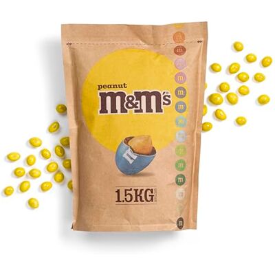 M&M'S COLLECTION M&M'S Sachet Vrac Jaune 1,5kg Bonbons Chocolat & Cachuète, parfaits pour Anniversaire, Baptême M&M'S COLLECTION M&M'S Sachet Vrac Jaune 1,5kg Bonbons Chocolat & Cachuète, parfaits pour Anniversaire, Baptême