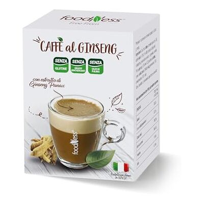 Foodness Box da 12 Bustine Monodose di Ginseng, Bustine, Solubile per Caffè, Senza Glutine, Additivi, Lattosio e Zuccheri Aggiunti Foodness Box da 12 Bustine Monodose di Ginseng, Bustine, Solubile per Caffè, Senza Glutine, Additivi, Lattosio e Zuccheri Aggiunti