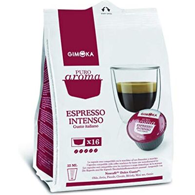 Gimoka Puro Aroma Espresso Intenso, Capsule Compatibili con Nescafè Dolce Gusto, 16 Pezzi Gimoka Puro Aroma Espresso Intenso, Capsule Compatibili con Nescafè Dolce Gusto, 16 Pezzi