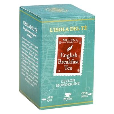 Mlesna Tè Nero English Breakfast 20 Filtri x 2 g L'Isola del Tè Mlesna Tè Nero English Breakfast 20 Filtri x 2 g L'Isola del Tè