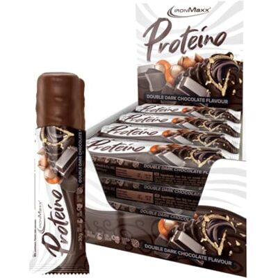 IronMaxx Proteina, barretta proteica a base di cialde con ripieno cremoso, barretta proteica ridotta zucchero, gusto Double Dark Chocolate 30g (confezione da 12) IronMaxx Proteina, barretta proteica a base di cialde con ripieno cremoso, barretta proteica ridotta zucchero, gusto Double Dark Chocolate 30g (confezione da 12)
