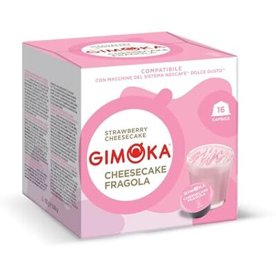 Gimoka Cheesecake Fragola 48 Capsule Compatibili con Macchinetta Caffè Nescafé®* Dolce Gusto®* 3 Confezioni da 16 Capsule Made in Italy Gimoka Cheesecake Fragola 48 Capsule Compatibili con Macchinetta Caffè Nescafé®* Dolce Gusto®* 3 Confezioni da 16 Capsule Made in Italy