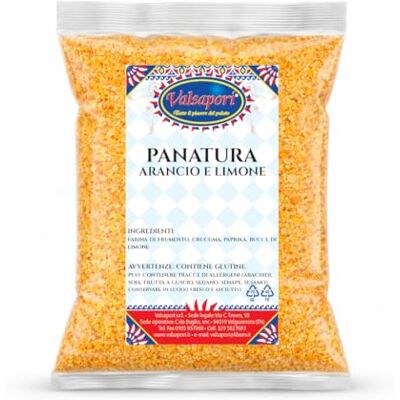 HOME LINE Panatura Arancio e Limone 500 g – Impanatura Aromatizzata per Pesce e Verdure – Curcuma, Paprika e Bucce di Limone HOME LINE Panatura Arancio e Limone 500 g – Impanatura Aromatizzata per Pesce e Verdure – Curcuma, Paprika e Bucce di Limone