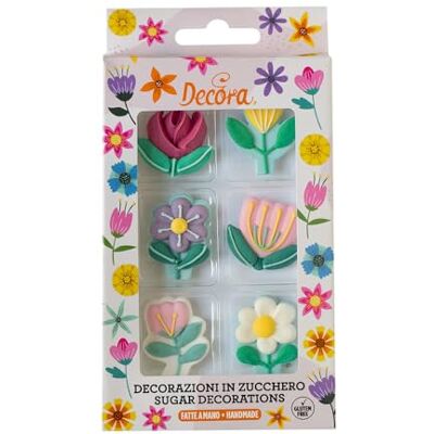 Decora 0500453 Confezione da 6 zioni E' Primavera In Zucchero Decora 0500453 Confezione da 6 zioni E' Primavera In Zucchero