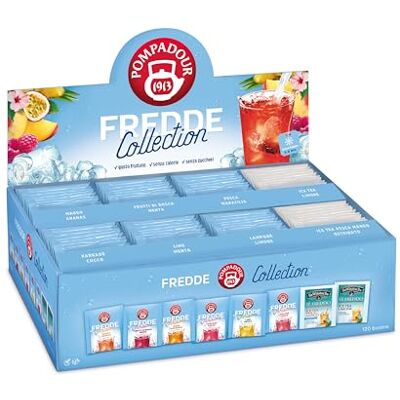 Pompadour , Box Infusi e Tè Freddi 15 Bustine x 8, Karkadè Cocco, Lime Menta, Lampone Limone, Pesca Maracuja, Frutti di Bosco e Menta, Mango Ananas, Ice Tea Limone, Ice Tea Pesca Mango Pompadour , Box Infusi e Tè Freddi 15 Bustine x 8, Karkadè Cocco, Lime Menta, Lampone Limone, Pesca Maracuja, Frutti di Bosco e Menta, Mango Ananas, Ice Tea Limone, Ice Tea Pesca Mango