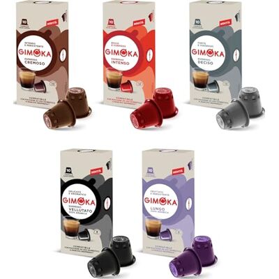 Gimoka Capsule Compatibili Nespresso, Assortimento di Miscele e Aromi 100 Capsule Gimoka Capsule Compatibili Nespresso, Assortimento di Miscele e Aromi 100 Capsule