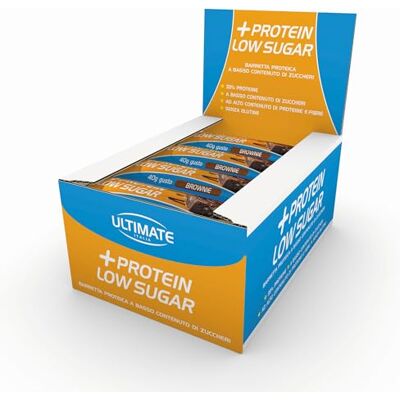 ULTIMATE ITALIA Barretta low sugar proteica al 33% gusto brownie 16x40g a basso contenuto di zuccheri, senza glutine ULTIMATE ITALIA Barretta low sugar proteica al 33% gusto brownie 16x40g a basso contenuto di zuccheri, senza glutine