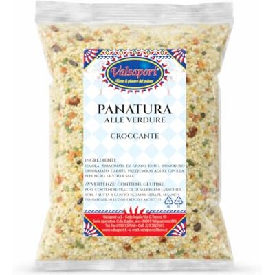 HOME LINE Panatura alle Verdure, per carne, pesce e ortaggi, 500 g Semola rimacinata di grano duro con pomodoro, carote, prezzemolo, aglio, cipolla e pepe nero, dal profilo vegetale. HOME LINE Panatura alle Verdure, per carne, pesce e ortaggi, 500 g Semola rimacinata di grano duro con pomodoro, carote, prezzemolo, aglio, cipolla e pepe nero, dal profilo vegetale.