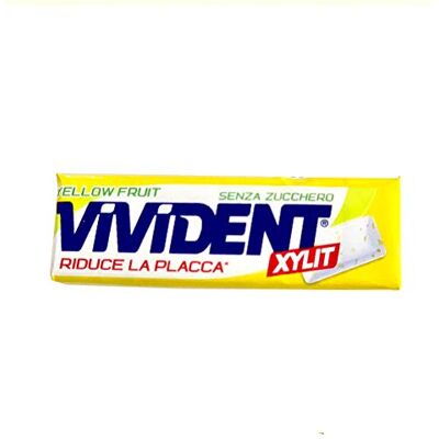 Perfetti Van Melle 40 PACCHETTI GOMME DA MASTICARE VIVIDENT XYLIT YELLOW FRUIT CON XILITOLO Perfetti Van Melle 40 PACCHETTI GOMME DA MASTICARE VIVIDENT XYLIT YELLOW FRUIT CON XILITOLO