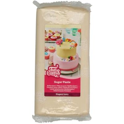 FunCakes Pasta di Zucchero Elegant Ivory: facile da usare, liscia, flessibile, morbida e pieghevole, perfetta per decorare torte, halal, kosher e senza glutine 1000 g FunCakes Pasta di Zucchero Elegant Ivory: facile da usare, liscia, flessibile, morbida e pieghevole, perfetta per decorare torte, halal, kosher e senza glutine 1000 g