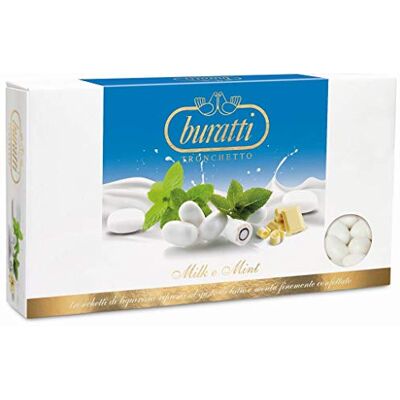 Buratti Confetti Tronchetto Latte Menta 1 kg Buratti Confetti Tronchetto Latte Menta 1 kg