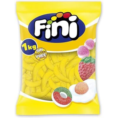 Fini Caramelle Banane Giganti Senza Glutine Busta da 1 Kg Fini Caramelle Banane Giganti Senza Glutine Busta da 1 Kg