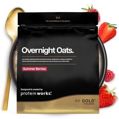 THE PROTEIN WORKS Overnight Oats Colazione Ad Alto Contenuto Proteico Snack A Basso Contenuto Di Zucchero Avena A Basso Indice Glicemico Frutti di Bosco 500g THE PROTEIN WORKS Overnight Oats Colazione Ad Alto Contenuto Proteico Snack A Basso Contenuto Di Zucchero Avena A Basso Indice Glicemico Frutti di Bosco 500g