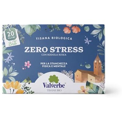 VALVERBE Tisana Zero stress Biologico 20 Filtri Pacco da 6 180 g VALVERBE Tisana Zero stress Biologico 20 Filtri Pacco da 6 180 g