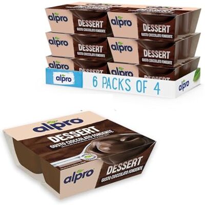 Alpro DESSERT, al gusto CIOCCOLATO FONDENTE, Morbido e Goloso, Naturalmente Senza Lattosio 6 confezioni da 4x125 g Alpro DESSERT, al gusto CIOCCOLATO FONDENTE, Morbido e Goloso, Naturalmente Senza Lattosio 6 confezioni da 4x125 g