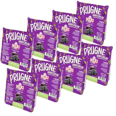 NERI Prugne Secche Denocciolate – Ricche di Sapore e Naturalmente Dolci – Fonte di fibre, ideali come snack nelle momenti di relax. Set 8 Confezioni da 124 g NERI Prugne Secche Denocciolate – Ricche di Sapore e Naturalmente Dolci – Fonte di fibre, ideali come snack nelle momenti di relax. Set 8 Confezioni da 124 g