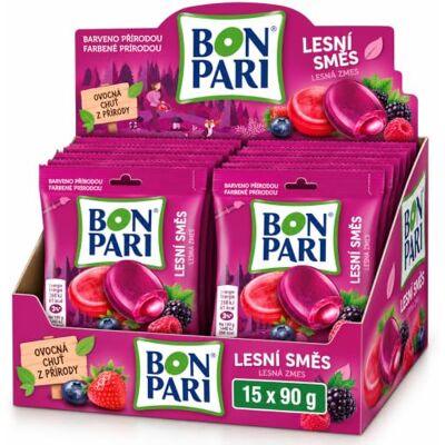 Nestlé Gelatine di frutti di bosco BON PARI con ripieno di frutta, 15 x 90 g (1,35 kg) Nestlé Gelatine di frutti di bosco BON PARI con ripieno di frutta, 15 x 90 g (1,35 kg)