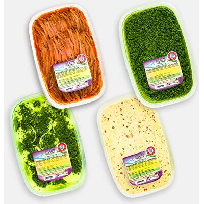 SAG Cesto mix gastronomia piemontese con Acciughe in salsa rossa, Salsa verde, Tomini al verde e insalata russa con tonno e verdure fresche (Confezione 4 pz. da Kg) – SAG Cesto mix gastronomia piemontese con Acciughe in salsa rossa, Salsa verde, Tomini al verde e insalata russa con tonno e verdure fresche (Confezione 4 pz. da Kg) –