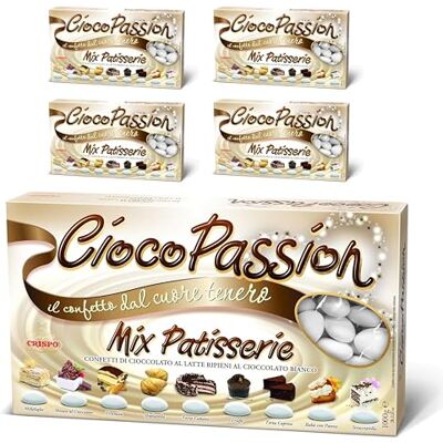 Caffetti 5 Kg di Confetti Cioco Passion Crispo Mix Patisserie, per Bomboniera Confettata Matrimonio Comunione, con Cioccolato al Latte Bianco Ripieni, Gusti Assortiti Misti (5 chili) Caffetti 5 Kg di Confetti Cioco Passion Crispo Mix Patisserie, per Bomboniera Confettata Matrimonio Comunione, con Cioccolato al Latte Bianco Ripieni, Gusti Assortiti Misti (5 chili)