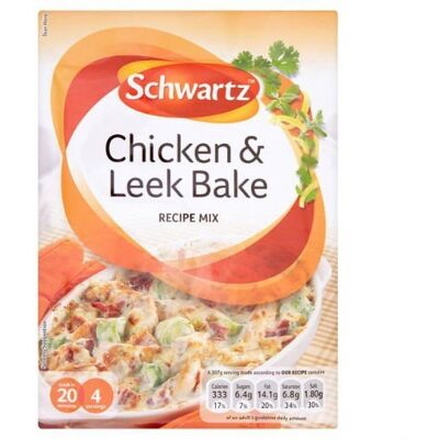 Schwartz Cremoso Pollo & Porri Cuocere Ricetta Mix 35g Caso da 8 Schwartz Cremoso Pollo & Porri Cuocere Ricetta Mix 35g Caso da 8