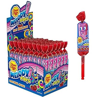 Idea Chupa Chups Melody Pops Lecca Lecca Fragola 15 g Confezione da 48 Pezzi Idea Chupa Chups Melody Pops Lecca Lecca Fragola 15 g Confezione da 48 Pezzi