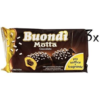 motta Buondi Torta di spugna per pasticceria con crema al cioccolato, 3 x 6, 828 g motta Buondi Torta di spugna per pasticceria con crema al cioccolato, 3 x 6, 828 g