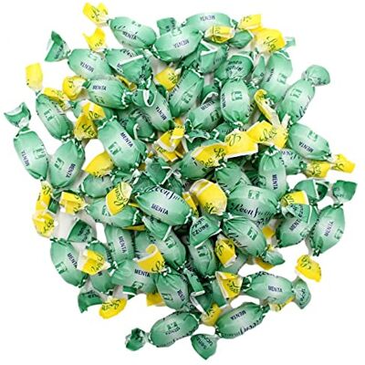 Pastiglie Leone Leonsnella Caramelle Senza Zucchero al MENTA Confezione da 500 gr Senza Coloranti e Senza Glutine Dolcificate con isomalt, malititolo Pastiglie Leone Leonsnella Caramelle Senza Zucchero al MENTA Confezione da 500 gr Senza Coloranti e Senza Glutine Dolcificate con isomalt, malititolo