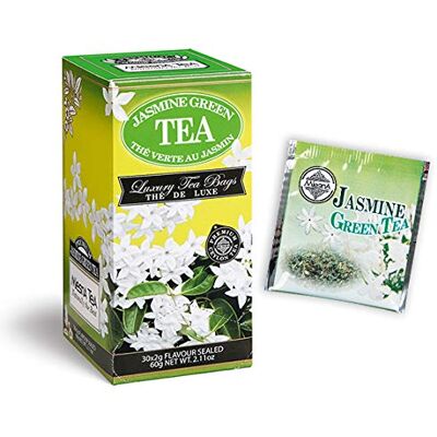 Mlesna Tè Verde al Gelsomino Confezione da 180 filtri salvaroma laminati in 6 comodi dispenser Il benefico tè verde coltivato nelle alte montagne di Ceylon con essenze naturali di gelsomino Mlesna Tè Verde al Gelsomino Confezione da 180 filtri salvaroma laminati in 6 comodi dispenser Il benefico tè verde coltivato nelle alte montagne di Ceylon con essenze naturali di gelsomino