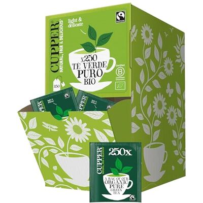 Infusione di tè verde biologico Cupper 250 bustine - Tè Infusione di tè verde biologico Cupper 250 bustine - Tè