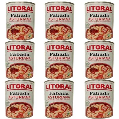 Carretilla Lotto di 9 lattine stufato di fagioli asturiano marittal 435gr Carretilla Lotto di 9 lattine stufato di fagioli asturiano marittal 435gr