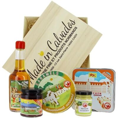 Par faim de Normandie Cesto guarnito Passeggiate normanne: sabbiate normanni, marmellata, senape, caramelli... Par faim de Normandie Cesto guarnito Passeggiate normanne: sabbiate normanni, marmellata, senape, caramelli...
