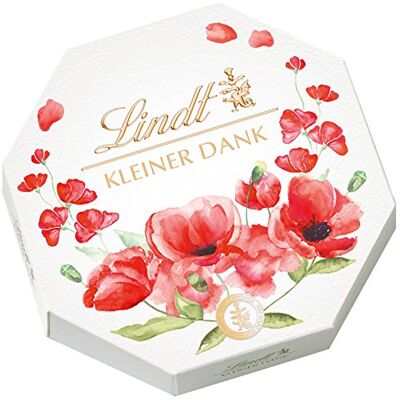 Lindt Cioccolatini al cioccolato Piccolo grazie 4 x 40 g (mix di colori) 4 cioccolatini per confezione, varietà: Marc de Champagne, Coeur à L'Orange, Marzapane Gianduja Regalo al cioccolato Lindt Cioccolatini al cioccolato Piccolo grazie 4 x 40 g (mix di colori) 4 cioccolatini per confezione, varietà: Marc de Champagne, Coeur à L'Orange, Marzapane Gianduja Regalo al cioccolato