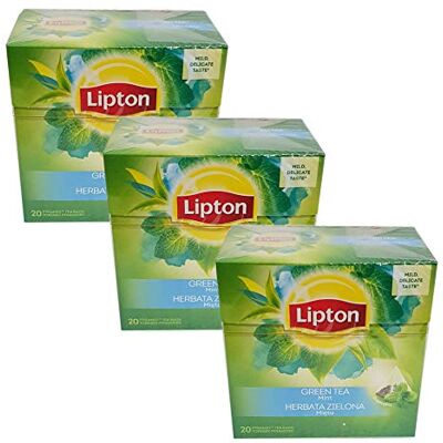 Lipton Pyramids Green Tea Mint, 20 bustine di te 1 unità Lipton Pyramids Green Tea Mint, 20 bustine di te 1 unità