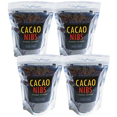 Fabrica de Chocolate Momotombo Granella di cacao Fave di Cacao Tostate Cacao 100% 4x250gr Fabrica de Chocolate Momotombo Granella di cacao Fave di Cacao Tostate Cacao 100% 4x250gr