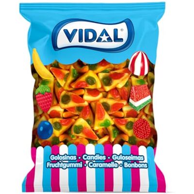 Vidal Fette Pizza Ripiene Caramelle Gommose. Busta da 250 pezzi (circa 1650gr). Ideale per Feste di Compleanno, Caramellate, Candy Buffet. Senza Glutine / Gluten Free Vidal Fette Pizza Ripiene Caramelle Gommose. Busta da 250 pezzi (circa 1650gr). Ideale per Feste di Compleanno, Caramellate, Candy Buffet. Senza Glutine / Gluten Free