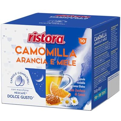 Ristora Camomilla Arancia e Miele 40 Capsule Compatibili con Dolce Gusto Ristora Camomilla Arancia e Miele 40 Capsule Compatibili con Dolce Gusto