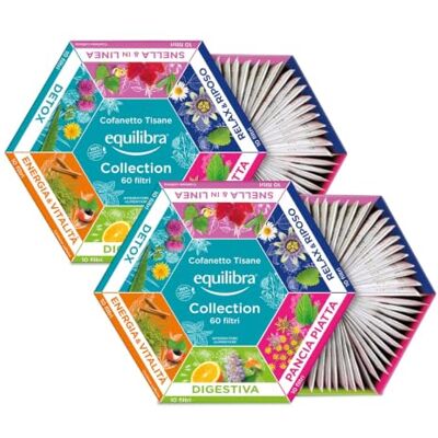 Equilibra Cofanetto Tisane Collection Integratori Alimentari, 100% Ingredienti Funzionali, Selezione di 6 Tisane, Materiali Riciclabili, Box Regalo, 240.0 Grammi Equilibra Cofanetto Tisane Collection Integratori Alimentari, 100% Ingredienti Funzionali, Selezione di 6 Tisane, Materiali Riciclabili, Box Regalo, 240.0 Grammi